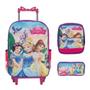 Imagem de Kit Mochila Infantil Feminina Princesas Carrinho Envio 24Hrs