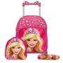 Imagem de Kit Mochila Infantil Feminina Rodinha Barbie Pequena Passeio