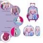 Imagem de Kit Mochila Infantil Feminina Rodinha Frozen 3D + Lancheira