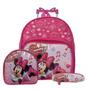 Imagem de Kit Mochila Infantil Feminina Rodinha Minnie Pequena Passeio