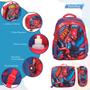 Imagem de Kit Mochila Infantil G Homem Aranha Creche Passeio Costas