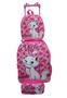 Imagem de Kit Mochila Infantil Gata Marie Flores Pink