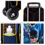 Imagem de Kit Mochila Infantil Grande Meninos de Rodinha Batman Preta