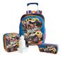 Imagem de Kit Mochila Infantil Hot Wheels Monster Truck Rodinhas Tam G F5