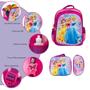 Imagem de Kit Mochila Infantil Lancheira Térmica Princesas Cor Rosa