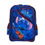 Imagem de Kit Mochila Infantil Lilo e Stitch Azul Costas Tam G