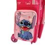 Imagem de Kit Mochila Infantil Lilo e Stitch Rosa Rodinhas Grande