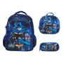 Imagem de Kit Mochila Infantil Masculina Batman 3D Costas Toys 2U