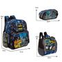 Imagem de Kit Mochila Infantil Masculina Batman Costas G Cor Preta