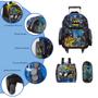 Imagem de Kit Mochila Infantil Masculina Batman Rodinha Passeio Creche