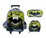 Imagem de Kit Mochila Infantil Masculina Bravebat Morcego Rodinhas - Yepp