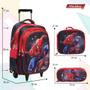 Imagem de Kit Mochila Infantil Masculina De Rodinhas Homem Aranha 3d