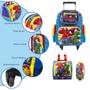 Imagem de Kit Mochila Infantil Masculina De Rodinhas Vingadores Azul