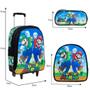 Imagem de Kit Mochila Infantil Masculina Escola de Rodinha Super Mario