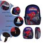 Imagem de Kit Mochila Infantil Masculina Homem Aranha Costas Lancheira