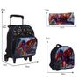 Imagem de Kit Mochila Infantil Masculina Homem Aranha Creche Rodinhas