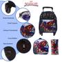 Imagem de Kit Mochila Infantil Masculina Homem Aranha Creche Rodinhas