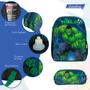 Imagem de Kit Mochila Infantil Masculina Hulk Creche Resistente