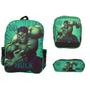 Imagem de Kit Mochila Infantil Masculina Incrível Hulk Costa Lancheira