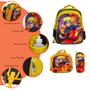 Imagem de Kit Mochila Infantil Masculina Naruto 3D Alça Costas Tam G