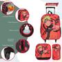 Imagem de Kit Mochila Infantil Masculina Naruto Carrinho + Lancheira