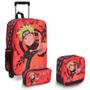 Imagem de Kit Mochila Infantil Masculina Naruto Carrinho + Lancheira