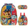 Imagem de Kit Mochila Infantil Masculina Patrulha Canina Escolar Azul