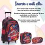 Imagem de Kit Mochila Infantil Masculina Rodinha Carros 3d + Lancheira