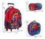 Imagem de Kit Mochila Infantil Masculina Rodinha Homem Aranha 3 Pçs