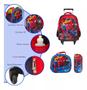 Imagem de Kit Mochila Infantil Masculina Rodinha Homem Aranha 3 Pçs