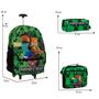 Imagem de Kit Mochila Infantil Masculina Rodinha Minecraft Juvenil