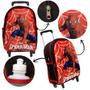 Imagem de Kit Mochila Infantil Masculina Rodinha Spider Man TN 3 Pçs