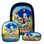 Imagem de Kit Mochila Infantil Masculina Sonic The Hedgehog Game