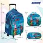 Imagem de Kit Mochila Infantil Masculina Stitch Alto Relevo Carrinho