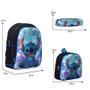 Imagem de Kit Mochila Infantil Masculina Stitch Costas Tam G Cor Preta