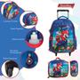 Imagem de Kit Mochila Infantil Masculina Super Mario Carrinho Creche