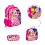 Imagem de Kit Mochila Infantil Menina Barbie Costas Envio Imediato