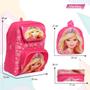 Imagem de Kit Mochila Infantil Menina Barbie Tam M Lancheira Estojo