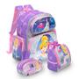 Imagem de Kit Mochila Infantil Menina Cinderela + Lancheira Térmica