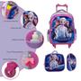 Imagem de Kit Mochila Infantil Menina Frozen 3D Rodinha Com Lancheira