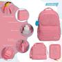 Imagem de Kit Mochila Infantil Menina Lancheira Térmica Estojo Stitch