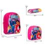 Imagem de Kit Mochila Infantil Menina Lilo & Stitch Costas Lancheira