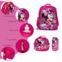 Imagem de Kit Mochila Infantil Menina Minnie Mouse 3D Com Lancheira