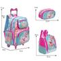 Imagem de Kit Mochila Infantil Menina Rodinha Flamingo Com Lancheira