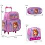 Imagem de Kit Mochila Infantil Menina Rodinha Lancheira Princesa Sofia