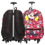 Imagem de Kit Mochila Infantil Menina Rodinha Minnie Com Lancheira