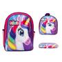 Imagem de Kit Mochila Infantil Menina Unicórnio Costas 3 Pçs Toys 2U