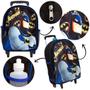 Imagem de Kit Mochila Infantil Menino Batman G Resistente de Rodinhas