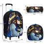 Imagem de Kit Mochila Infantil Menino Batman G Resistente de Rodinhas