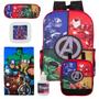 Imagem de Kit Mochila Infantil Menino Costas Avengers Itens Toys 2U